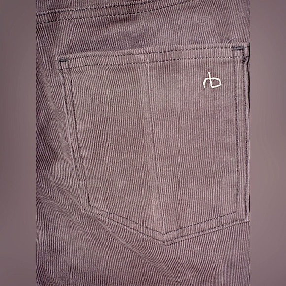 Rag & Bone — High Rise Nickle Grey Corduroy Pants - Picture 4 of 5